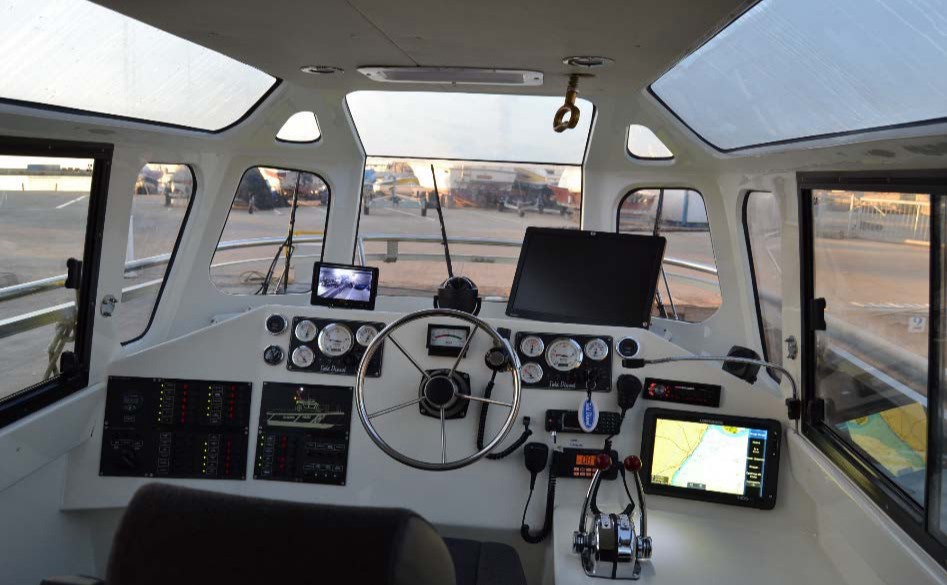 Vista interior del barco