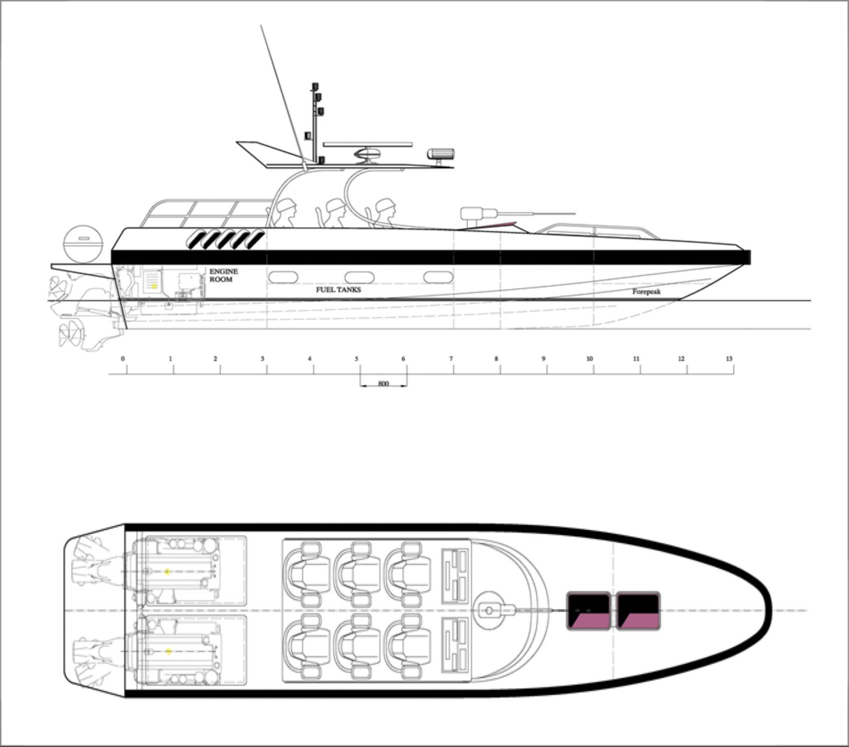 Off-Shore Patrol drawings