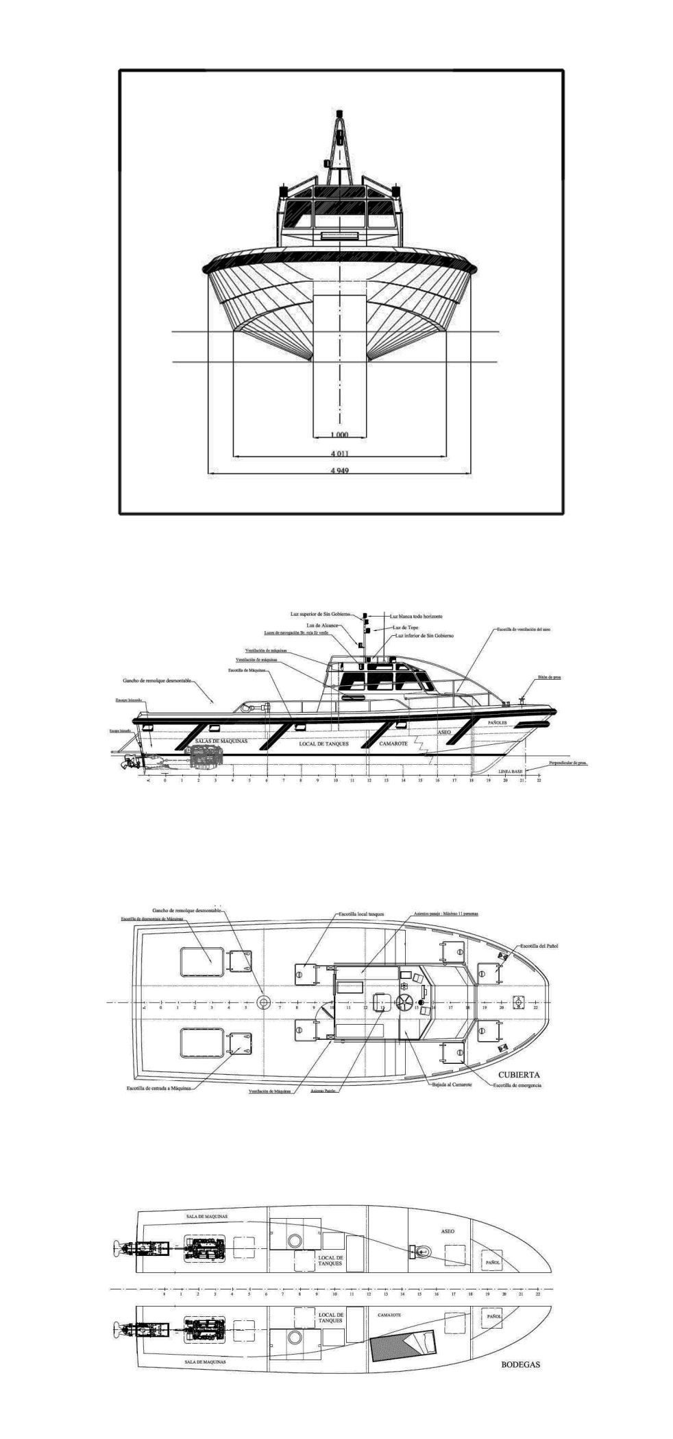 Support boats 12 M